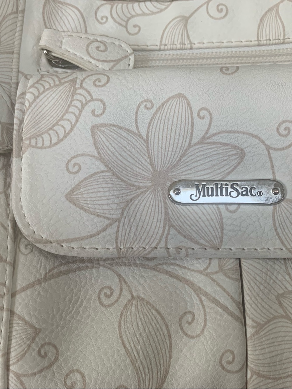 MultiSac Neutral Floral Bag in Off White - Picture 6 of 12